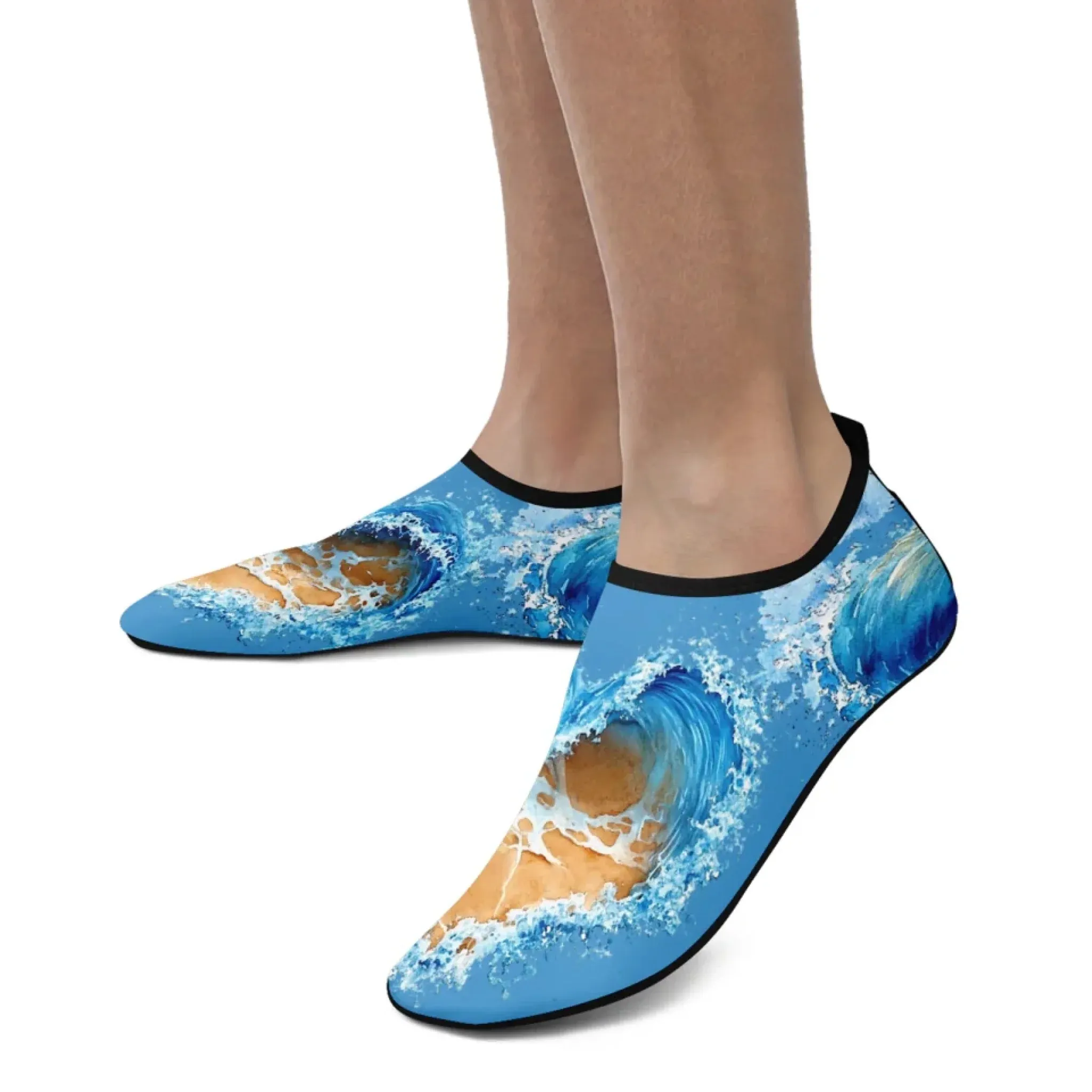 Personalized Ocean Collection Aqua Shoes, Custom Beath Quick-Dry Shoes, Unisex Slip On Shoes