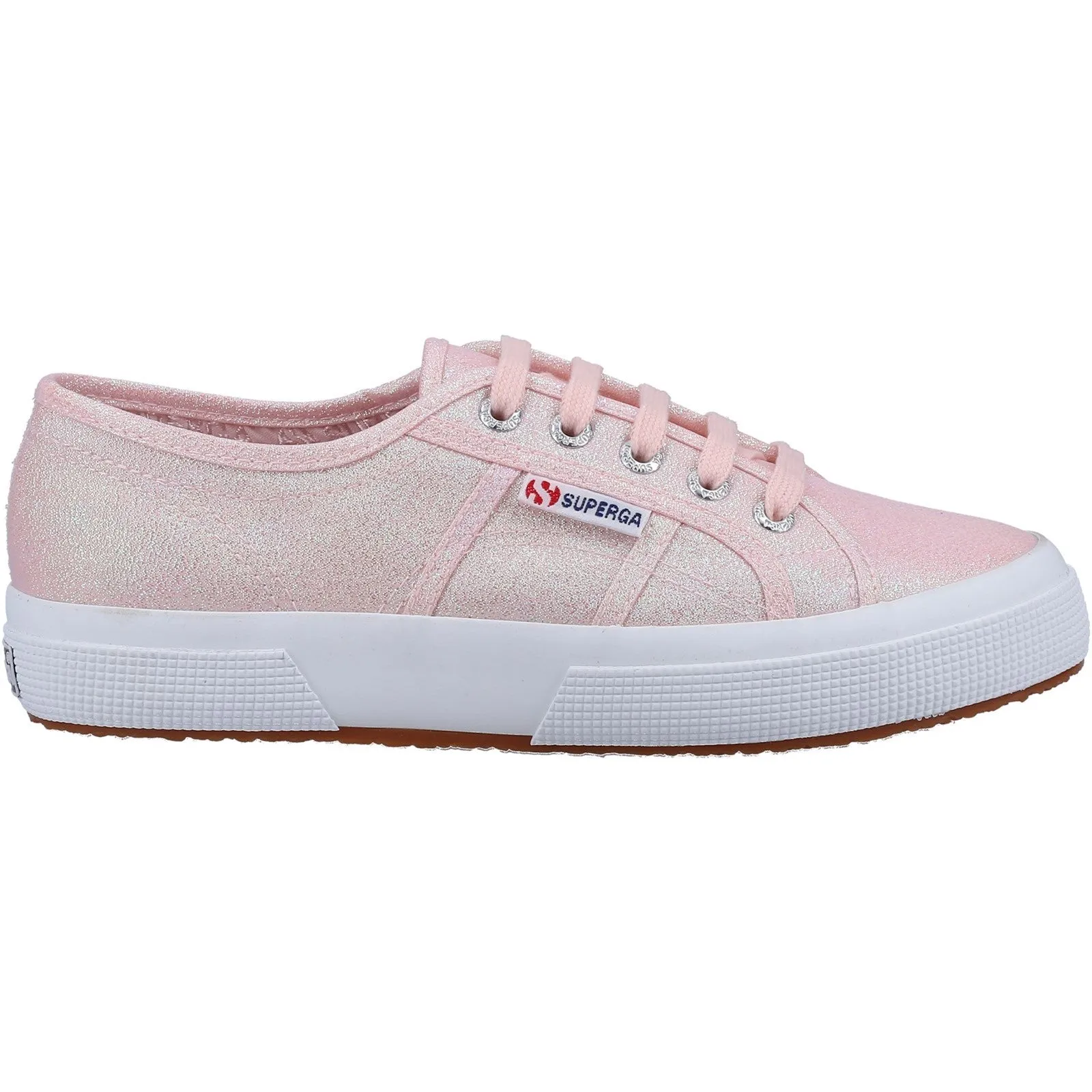 Superga Womens 2750 Lamé Trainers - Pink