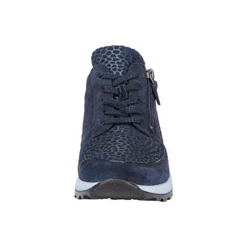 Waldlaufer  Wide Fit Trainers - H64007  - Navy/White